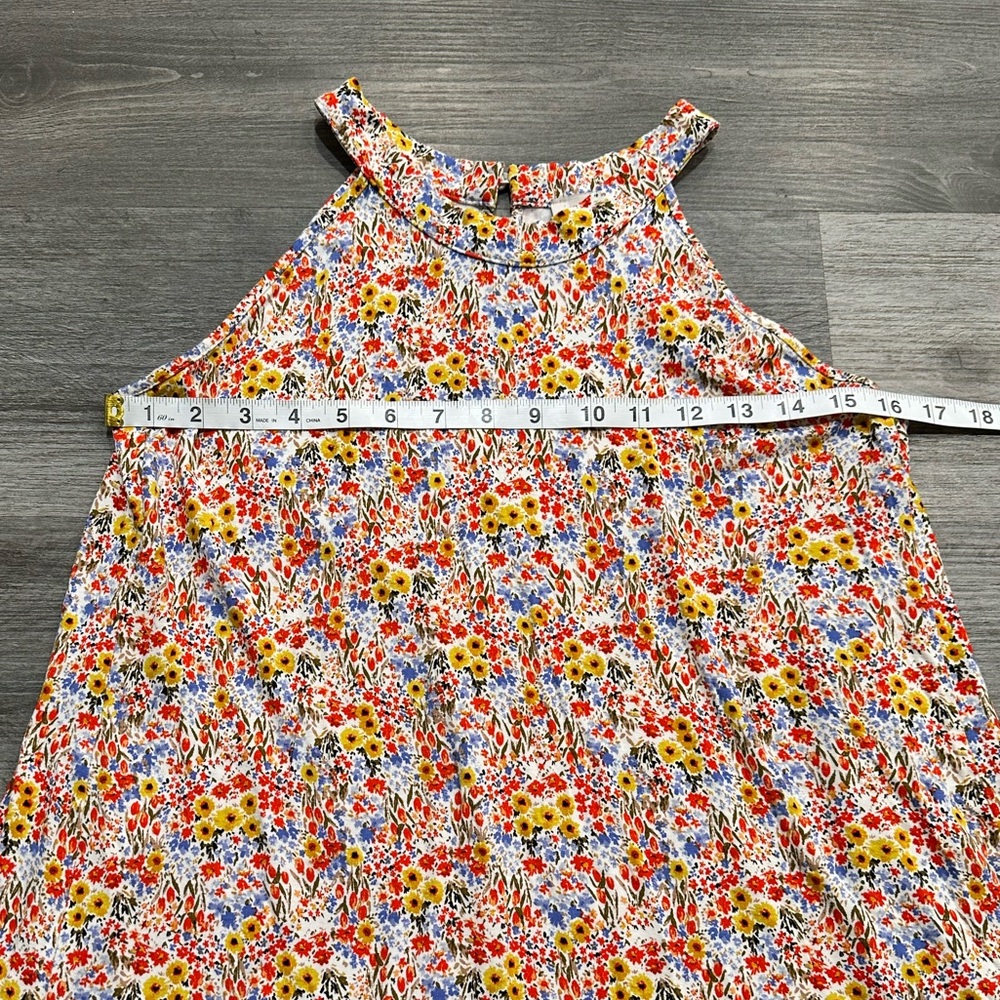 LOFT Outlet Multicolor Floral Jersey Swing Tank Mini Dress - Picture 5 of 7